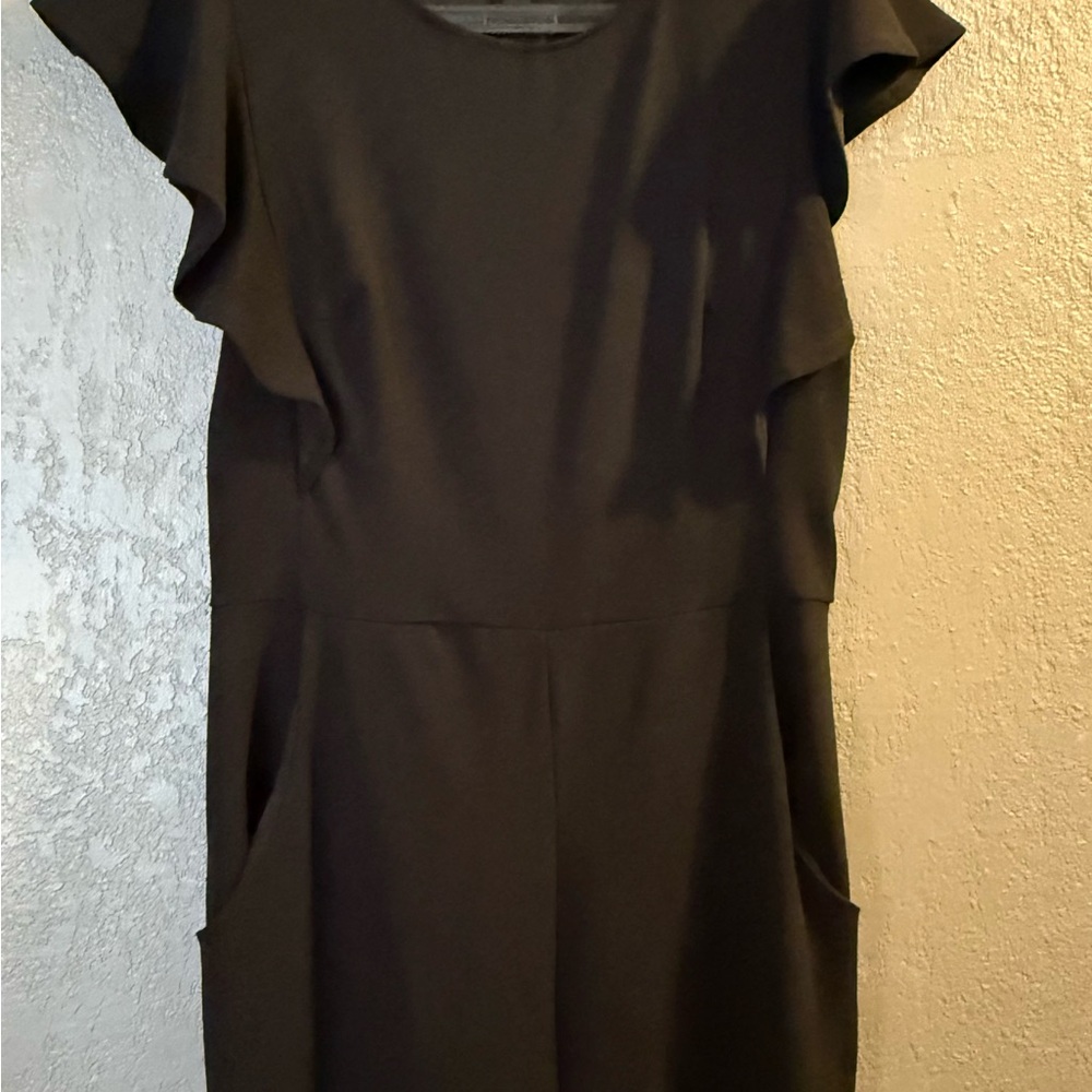 bebe Elegant Black Ruffle Sleeve pants jumpsuit